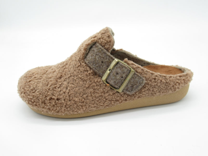 Zapatilla Efecto Borrego Camel